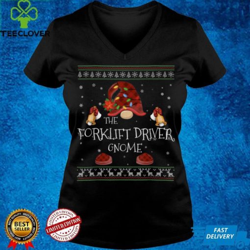 Official mb Forklift Driver Gnome Buffalo Plaid Christmas Ugly Style T Shirt