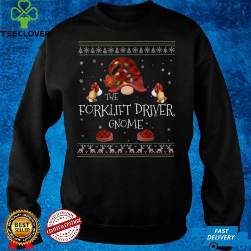 Official mb Forklift Driver Gnome Buffalo Plaid Christmas Ugly Style T Shirt