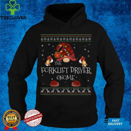 Official mb Forklift Driver Gnome Buffalo Plaid Christmas Ugly Style T Shirt