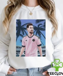 Official messi in Miami poster football soccer shirt