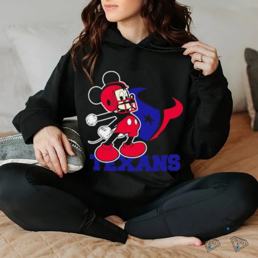 Official mickey Mouse cartoon NFL Houston Texans football player helmet logo hoodie, sweater, longsleeve, shirt v-neck, t-shirt