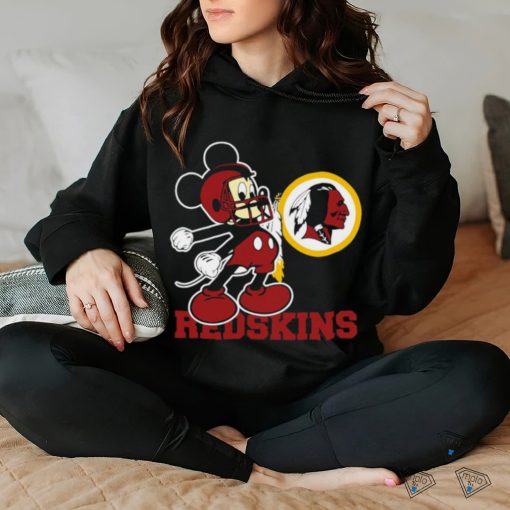 Official mickey Mouse cartoon NFL Washington Redskins football player helmet logo hoodie, sweater, longsleeve, shirt v-neck, t-shirt