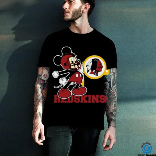 Official mickey Mouse cartoon NFL Washington Redskins football player helmet logo hoodie, sweater, longsleeve, shirt v-neck, t-shirt