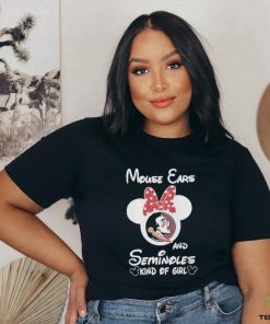 Official mickey mouse ears and florida state seminoles kind of girl shirt