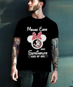 Official mickey mouse ears and florida state seminoles kind of girl shirt