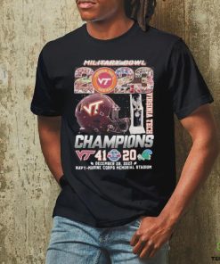 Official military Bowl 2023 Virginia Tech Champions Helmet Shirt