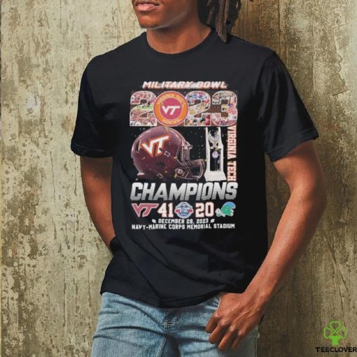 Official military Bowl 2023 Virginia Tech Champions Helmet Shirt