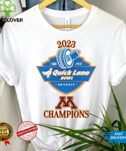 Official minnesota Football 2023 Quick Lane Bowl Champion Logo Shirt