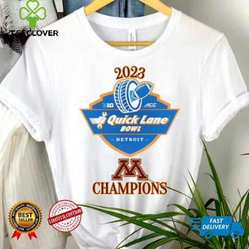 Official minnesota Football 2023 Quick Lane Bowl Champion Logo Shirt