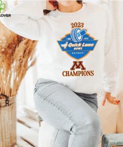 Official minnesota Football 2023 Quick Lane Bowl Champion Logo Shirt