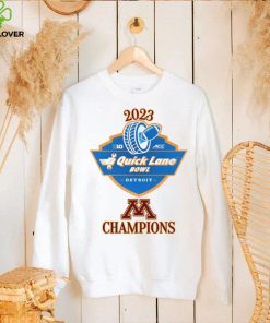 Official minnesota Football 2023 Quick Lane Bowl Champion Logo Shirt