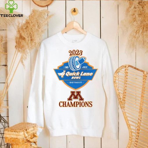 Official minnesota Football 2023 Quick Lane Bowl Champion Logo Shirt