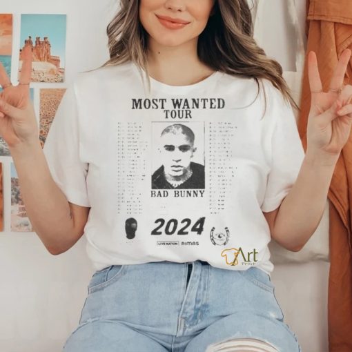 Official most Wanted Tour Bad Bunny 2024 Shirt