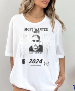 Official most Wanted Tour Bad Bunny 2024 Shirt