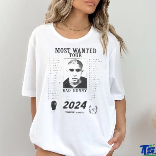 Official most Wanted Tour Bad Bunny 2024 Shirt