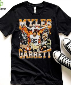 Official myles Garrett Jurassic Myles Dinosaur Grim Reaper Cleveland Browns shirt