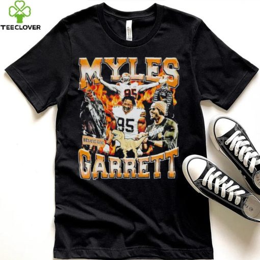 Official myles Garrett Jurassic Myles Dinosaur Grim Reaper Cleveland Browns shirt