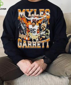 Official myles Garrett Jurassic Myles Dinosaur Grim Reaper Cleveland Browns shirt