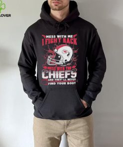 Official nFL Football Kansas City Chiefs Mess With Me I Fight Back Mess With My Team And They’ll Never Find Your Body Shirt