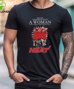 Official never Underestimate A Woman Who Understands Basketball And Loves Miami Heat Adebayo, Butler And Robinson Signatures Shirt