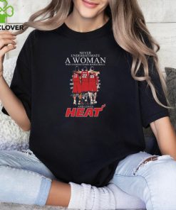 Official never Underestimate A Woman Who Understands Basketball And Loves Miami Heat Adebayo, Butler And Robinson Signatures Shirt