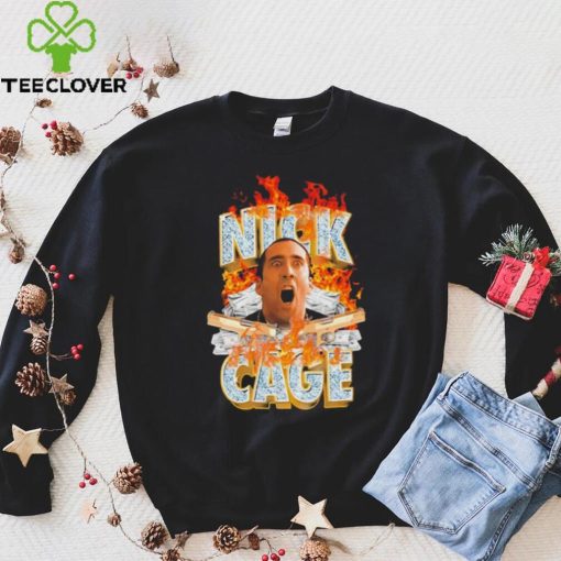 Official nick Cage Nicolas Cage dollar fire shirt