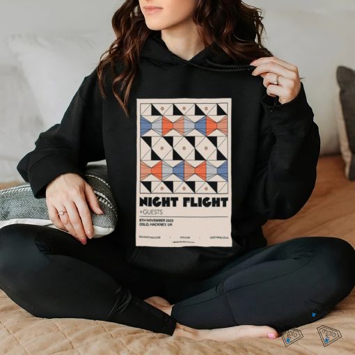 Official night flight november 8 2023 oslo hackney poster shirt