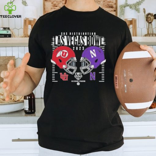 Official northwestern Wildcats vs Utah Utes Helmet SRS Distribution Las Vegas Bowl 2023 T Shirt