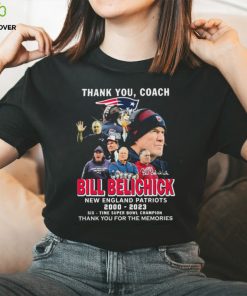 Official official Bill Belichick New England Patriots Thank You, Coach 2000 2023 Signature Shirt