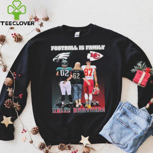 Official official Football Is Family Kelce Brothers Jason Kelce Sexy Batman And Travis Kelce Big Yeti Signatures hoodie, sweater, longsleeve, shirt v-neck, t-shirt