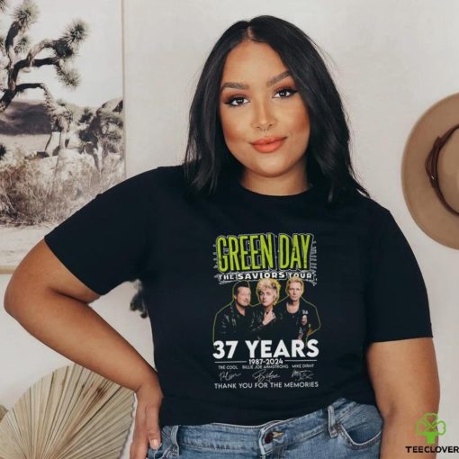Official official Green Day The Saviors Tour 37 Years 1987 2024 Thank You For The Memories Signatures Shirt