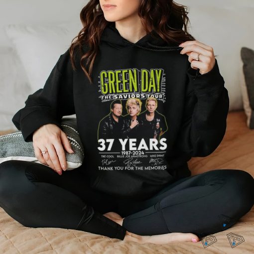 Official official Green Day The Saviors Tour 37 Years 1987 2024 Thank You For The Memories Signatures Shirt