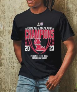 Official ole Miss Rebels 2023 Chick Fil A Peach Bowl Champions T Shirt