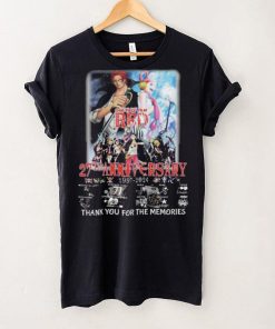 Official one Piece Red 27th Anniversary 1997 2024 thank you for the memories Signatures Shirt