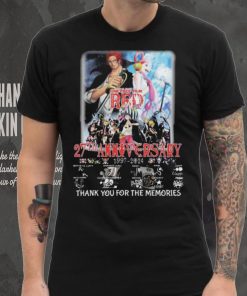 Official one Piece Red 27th Anniversary 1997 2024 thank you for the memories Signatures Shirt