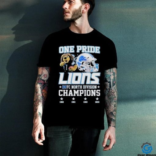 Official one Pride Detroit Lions NFC North Division Champions 2023 T Shirt