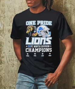 Official one Pride Detroit Lions NFC North Division Champions 2023 T Shirt