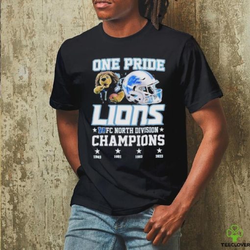 Official one Pride Detroit Lions NFC North Division Champions 2023 T Shirt