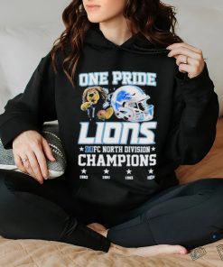 Official one Pride Detroit Lions NFC North Division Champions 2023 T Shirt