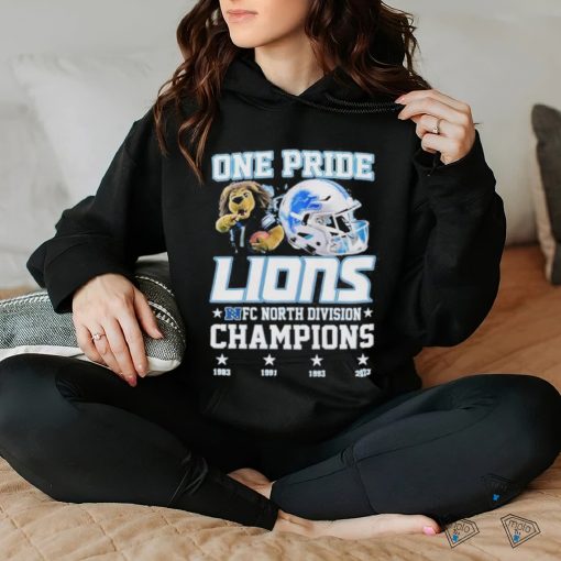 Official one Pride Detroit Lions NFC North Division Champions 2023 T Shirt