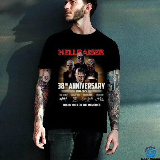 Official original Hellraiser 38th Anniversary 1987 2025 Thank You For The Memories Signatures Shirt