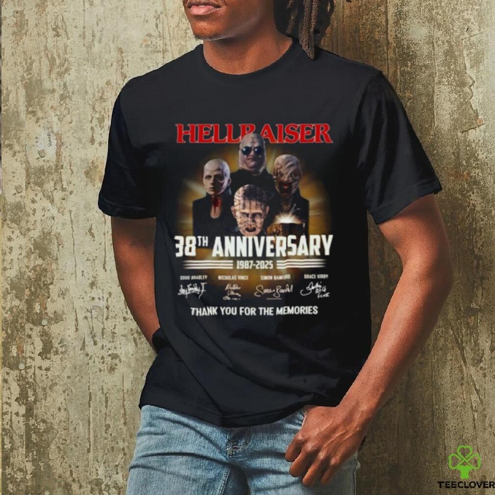 Official original Hellraiser 38th Anniversary 1987 2025 Thank You For The Memories Signatures Shirt Official original Hellraiser 38th Anniversary 1987 2025 Thank You For The Memories Signatures Shirt