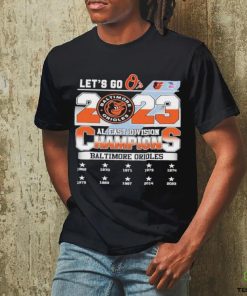 Official orioles Al East Champions Shirt Let’s Go O’s Baltimore Orioles 2023 AL East Division Champions Shirt