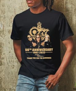 Official ozzy Osbourne 56th Anniversary 1967 – 2023 Signature Thank You For The Memories T Shirt