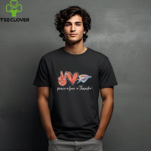 Official peace Love Oklahoma City Thunder Basketball Shirt