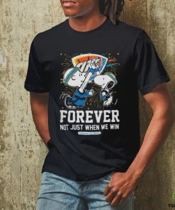 Official peanuts Snoopy x Charlie Brown High Five Oklahoma City Thunder Forever Not Just When We Win 2024 Shirt