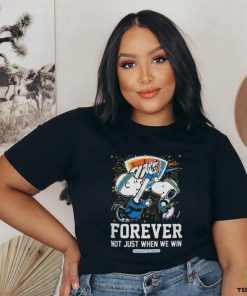 Official peanuts Snoopy x Charlie Brown High Five Oklahoma City Thunder Forever Not Just When We Win 2024 Shirt