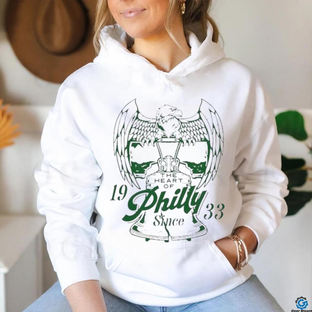 Official philadelphia Eagles The Heart Of Philly Since Grey 1933 shirt Official philadelphia Eagles The Heart Of Philly Since Grey 1933 shirt
