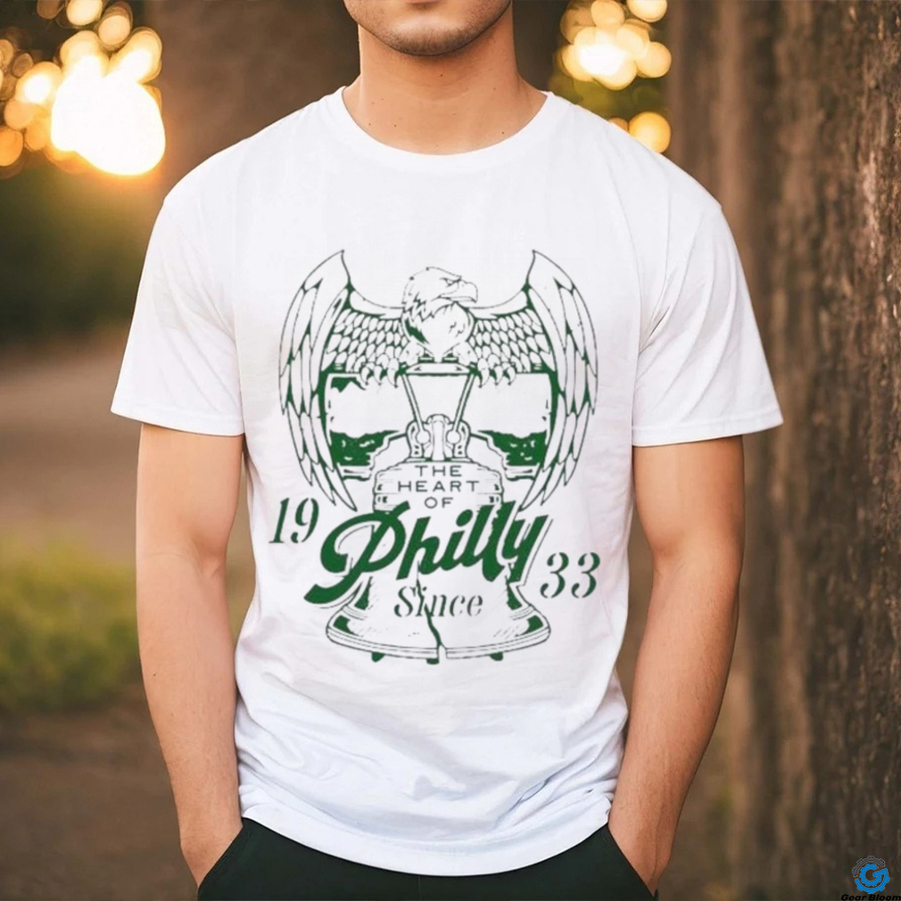 Official philadelphia Eagles The Heart Of Philly Since Grey 1933 shirt Official philadelphia Eagles The Heart Of Philly Since Grey 1933 shirt