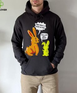 Official rabbit you want a piece of me mallow out dude shirt